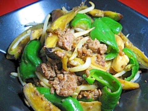 たっぷり野菜の肉みそ炒め